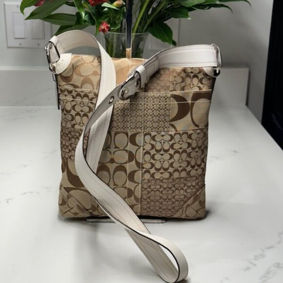 Coach Signature Jacquard Patchwork with Leather & Snake Trim - Picture 5 of 15